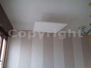 Pannello Fonoassorbente Sospeso Installato a Soffitto<br /><br /> Correzione Acustica con Isola Singola in Sala Ristorante<br /><br />