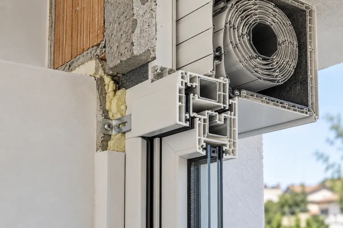 Dettagli tecnici del telaio, delle guarnizioni e del cassonetto di una finestra antirumore