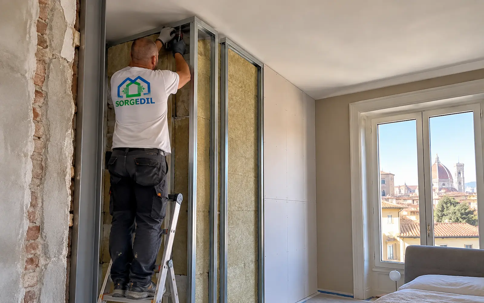 Illustrazione fotografia di cantiere reale sorgedil oppure immagine dichiarata illustrativa, nuova contr