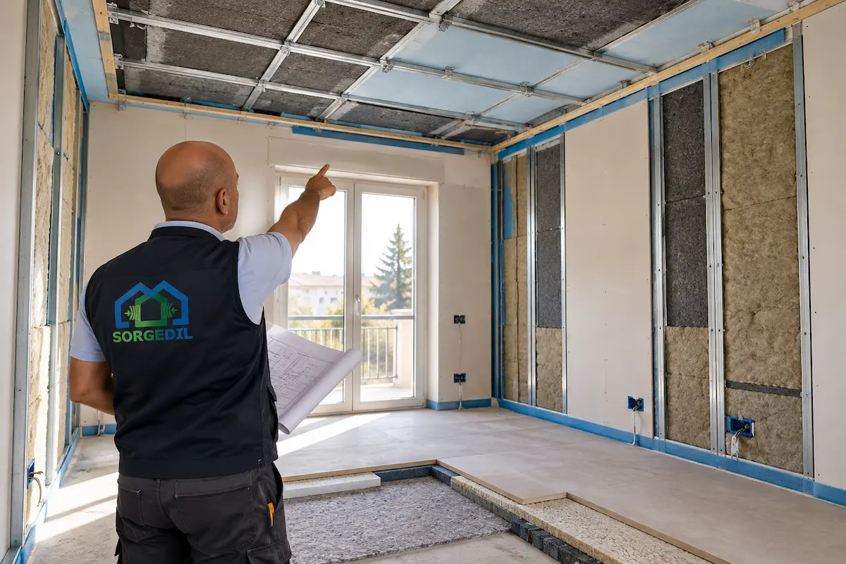 Lavorazione di soffitto autoportante