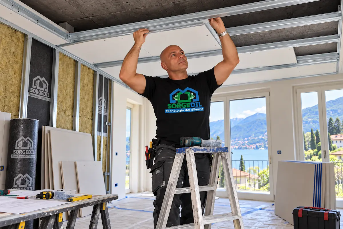 Intervento Sorgedil di isolamento acustico in un appartamento
