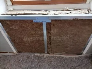 Raccordo inferiore tra doppio infisso e parete sottofinestra